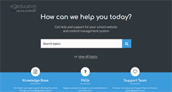 Desktop Screenshot of help.e4education.co.uk