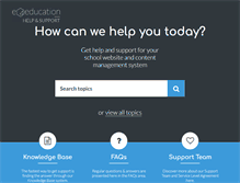Tablet Screenshot of help.e4education.co.uk